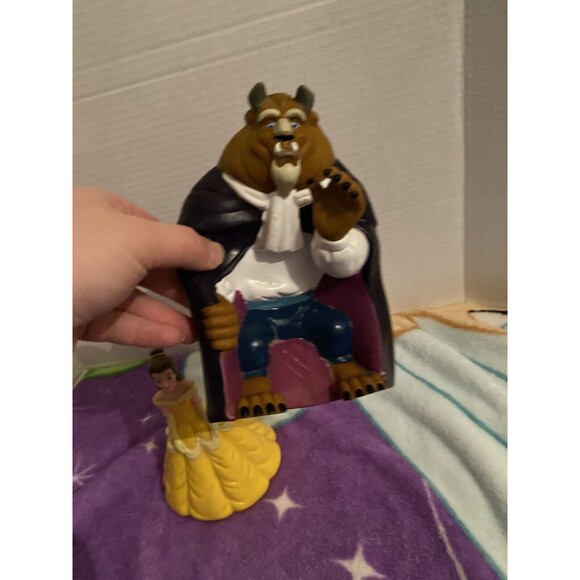 Beauty and the Beast Pizza Hut Hand Puppet Lot of Two 1992 Disney - Picture 2 of 8